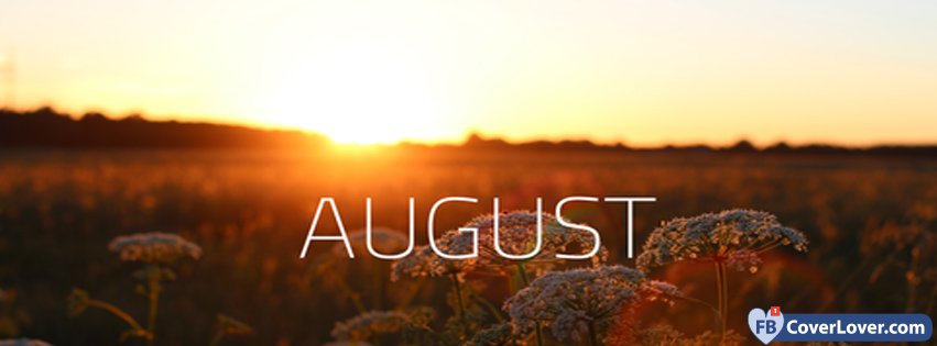 August Sunset seasonal Facebook Cover