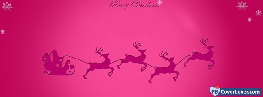 pink merry christmas facebook covers